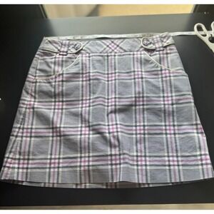 Cutter & Buck Golf Fittness Tennis skort plaid size 8